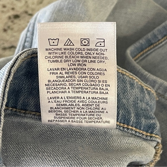 Lee Heritage High Rise Double Zipper Front Shorts Size 16 Light Blue Denim Women - Picture 6 of 10